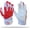 White - Red, variant on Stealth Padded Football Lineman Gloves – White, Battle College Lineman, Be a Villain Not a Joker with Padded Stealth Football Gloves with Padded Protection, Youth, Kids, Men, Boys, Small to XXL Sizes