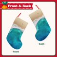 thumbnail image 2 of Salouo Beach Print Christmas Decorations Stockings 1 Pack 18'' Xmas Stockings Holiday Stocking Personalized Farmhouse Decor for Home Family Party Tree, 2 of 7