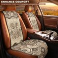 thumbnail image 3 of Eheartsgir Side Airbag Compatible Car Front Seat Covers for Sedan and Truck, Polyester Quilted Non-Slip Seat Covers, Paw Print Vintage Pattern, 3 of 7