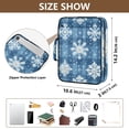 thumbnail image 3 of Haosy Accordion File Organizer Zipper Binder 500 Sheet 6-Tab Expanding File Folder Multi-Pocket 1.2 Inch 3 Ring Snowflakes on Checkerboard, 3 of 7