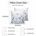 thumbnail image 3 of Waterproof Throw Pillow Covers Set of 2, 24x24 Inch Purple Floral Butterfly Decorative Pillowcases Outdoor Pillow Slip Cushion Covers Set for Couch Tent Spring Rustic Botanical Flowers, 3 of 7