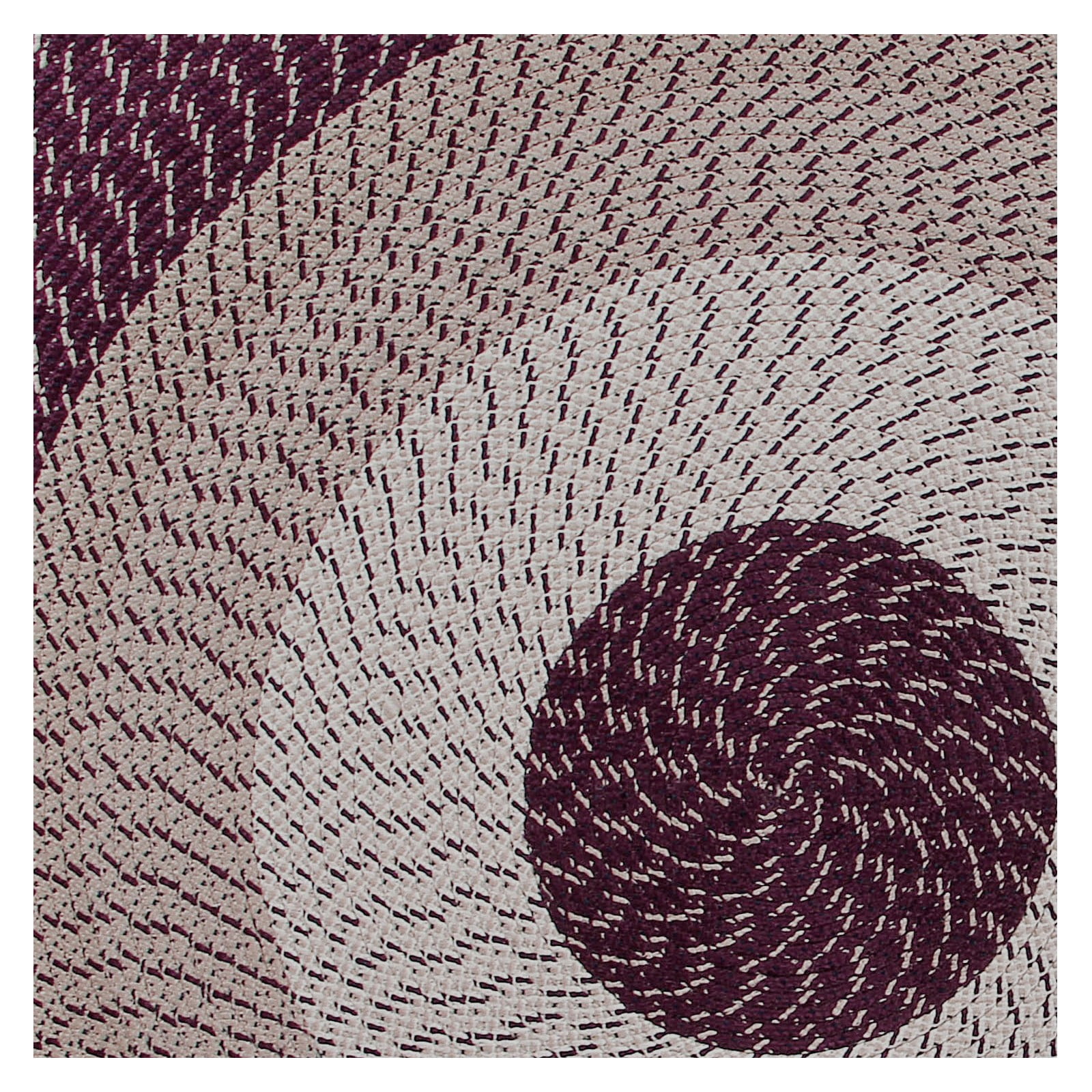 Better Trends 24"x 48"x 48" L-Shape Braided Rug 100% Polypropylene Durable and Stain Resistant Reversible Indoor Area Utility Rug, Country Stripe Collection - Burgundy Stripe