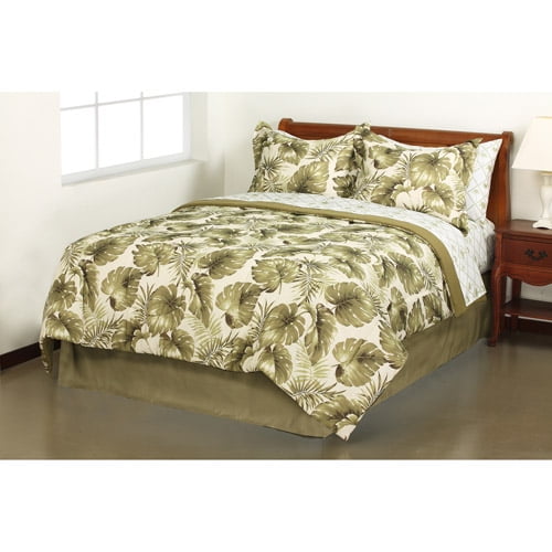 Mainstays Coordinated Bedding Set, Palm Grove