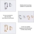 thumbnail image 5 of 32Pcs 2 Colors 2 Sizes Clip-on Earring Converters 304 Stainless Steel Clip-on Earring Findings 12/20.5mm Long Non Pierced Earrings Findings Ear Clips Earring Components for Earring Making, 5 of 5