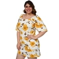 thumbnail image 2 of Vestido recto talla extra, modelo 0900 (Flor amarilla) amarillo 38 Roman Fashion Vestido extra 0900, 2 of 6