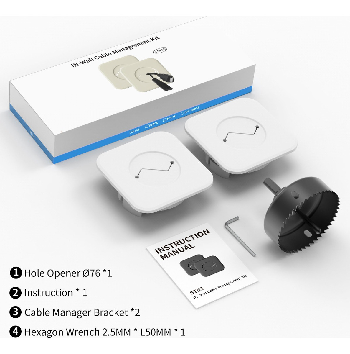 Sportlink Wall Mounted TV Cord Hider Cable Management Kit photo 8