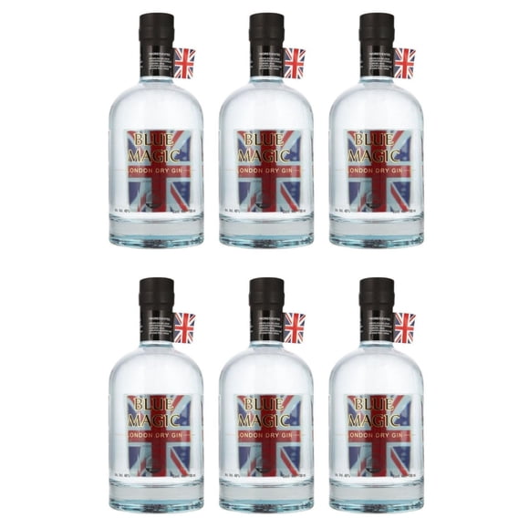 Pack de 6 Ginebra Blue Magic 700 ml