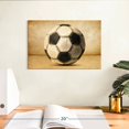 thumbnail image 3 of Elephant Stock Old School Soccer Ball Wall Art - Horizontal Canvas Wall Art - Living Room Wall Decor - Sports Canvas - Yellow And Black Decor - 12" x 8", 3 of 8