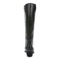 thumbnail image 3 of DR SCHOLLS Womens Black Strap Detail Buckle Accent Brilliance Block Heel Zip-Up Riding Boot 7 M, 3 of 3