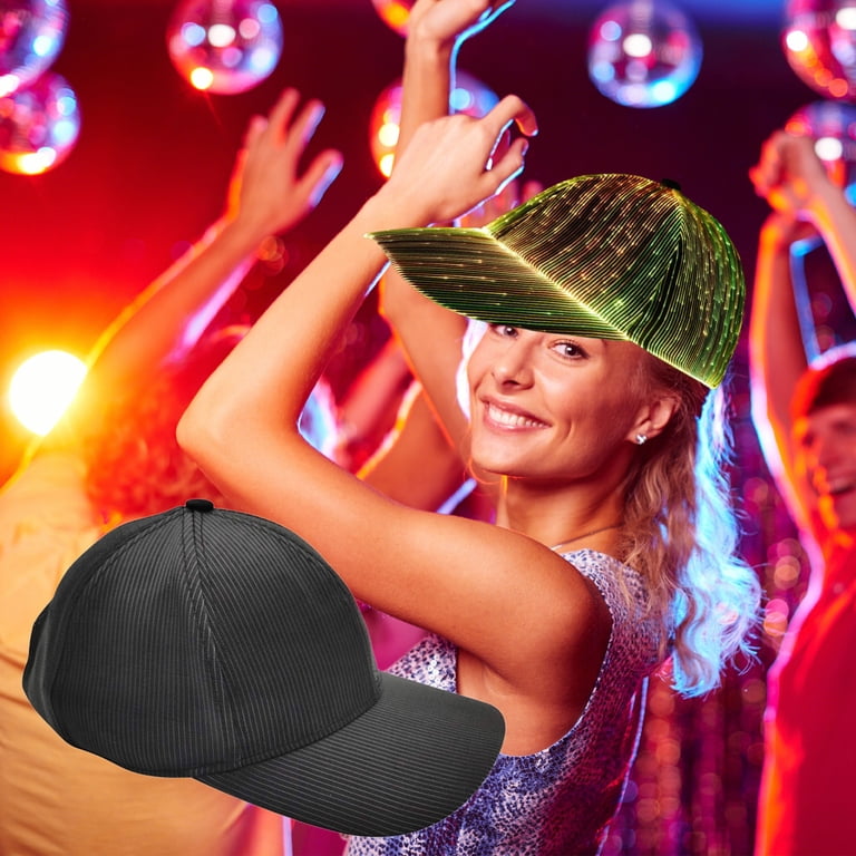 USB Rechargeable LED Fiber Optic Baseball Cap | 7 Color  display picture 1