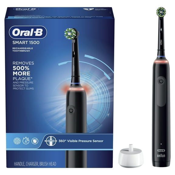 Oral-B Smart 1500 Rechargeable Electric Toothbrush, Black, 1 Ct