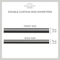thumbnail image 4 of Exclusive Home Torch Double Curtain Rod and Finial Set, Gunmetal, 36"-72", 4 of 8