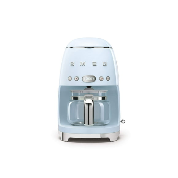 Smeg 50's Retro Style Aesthetic Drip Filter Coffee Machine, 10 cups, Pastel Blue
