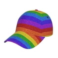 thumbnail image 6 of Lsque Colorful Glitter Rainbow Baseball Cap Trucker Low Profile Hat Golf Dad Hat Adjustable Original Classic Unconstructed Plain Cap Men Women, 6 of 9