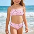 thumbnail image 4 of Two Piece Girl Swimsuit Bikini Beach Heart Print Swimsuit Girls Cute Girls Swimsuits Size 6-8 Years, 4 of 8