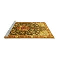 thumbnail image 2 of Ahgly Company Machine Washable Indoor Rectangle Medallion Yellow Traditional Area Rugs, 6' x 9', 2 of 4