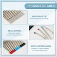 thumbnail image 3 of Uxcell 1mm Pen Ink Refills, 10 Pcs 3.9" Ballpoint Refill Medium Point Metal Compatible Replaceable Replacement for Retractable Pen Writing Office, Red, 3 of 6