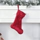 thumbnail image 4 of Media navideña de terciopelo | Calcetín navideño de terciopelo con nudo y cuerda decorativa con copos de nieve y estrellas | 15,75 x 7,48 pulgadas, colgante navideño para árbol de Navidad, ideal, 4 of 6