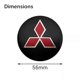 thumbnail image 3 of 4pcs 56mm 60mm Car Wheel Center Hub Cap Rim Cover Badge Sticker Accessories Compatible with Mitsubishi Ralliart Lancer Lancer Ex Outlander, 3 of 4
