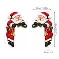 thumbnail image 4 of Qocolcyl Christmas Santa Door Frame Corner Decor, 2PCS Wooden Holiday Corner Sign, Window Mantel Cabinet Frame Ornament, Xmas Indoor Outdoor Home Wall Decor, Holiday Party Decoration, 4 of 7