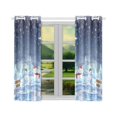thumbnail image 2 of MYPOP Christmas Santa Window Curtain Kitchen Curtain 26x39 inches (Two Pieces), 2 of 3