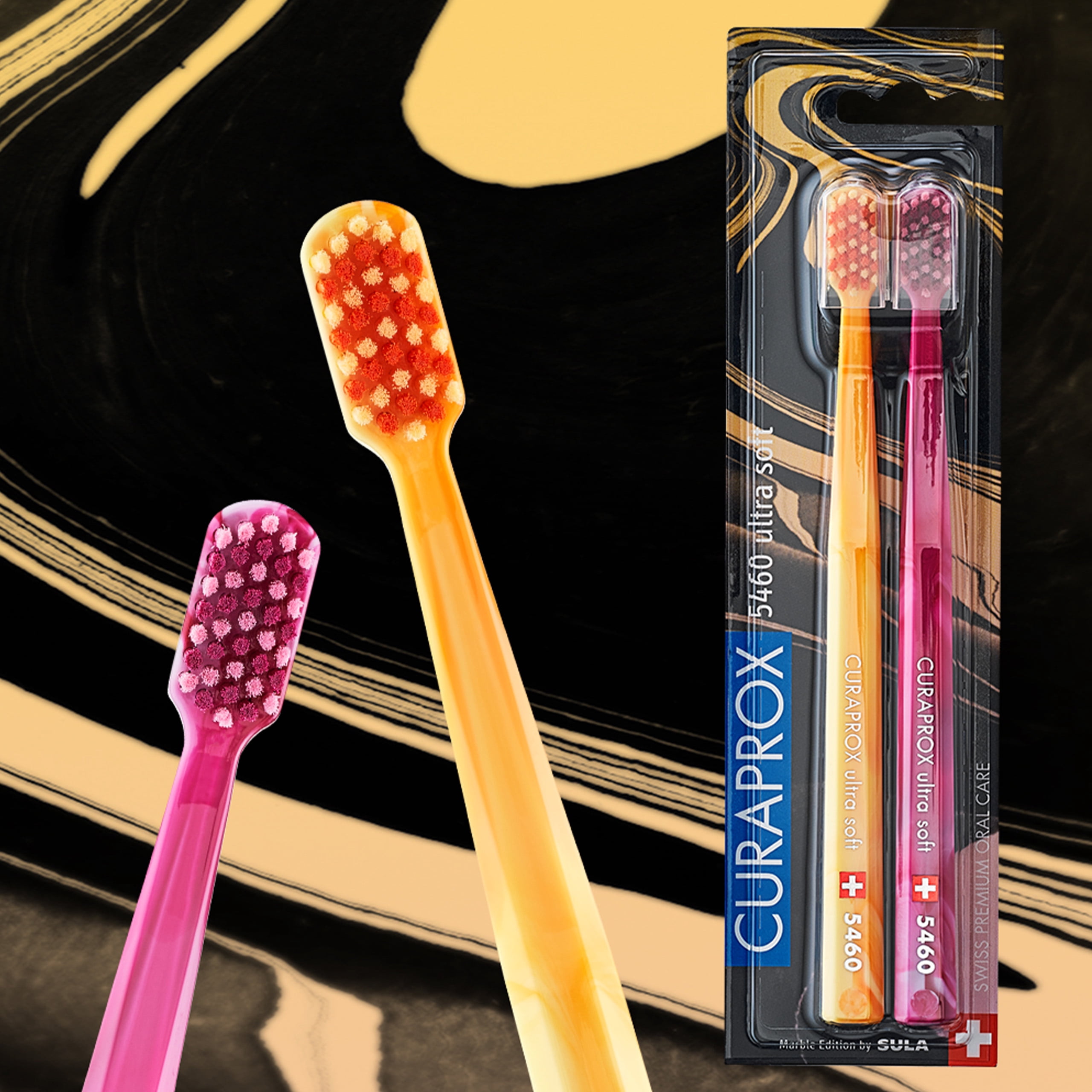 CS 5460 Marble Edition, 2 pcs, Ultra Soft & Gentle Toothbrush