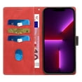 thumbnail image 7 of ELEHOLD Wallet Case for iPhone 15 Pro Max 6.7", Premium PU Leather Card Holders with Lanyard Kickstand Magnetic Clasp Shockproof Anti-Scratch Purse Protective Case,Red, 7 of 7