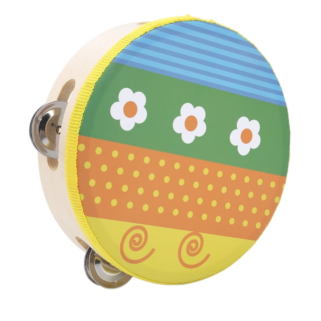Pandereta de mano, pandereta para nios, diseo de cuerda de agarre cómodo, mano de obra fina para entrenar a los nios,Pandereta Pandereta para nios Pandereta de juguete Pandereta de mano Pandereta suav