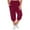 Wine, variant on Fnooota Capri Pants for Women, Plus Size High Waist Athletic Causual Capri Joggers Black Size XL-5XL