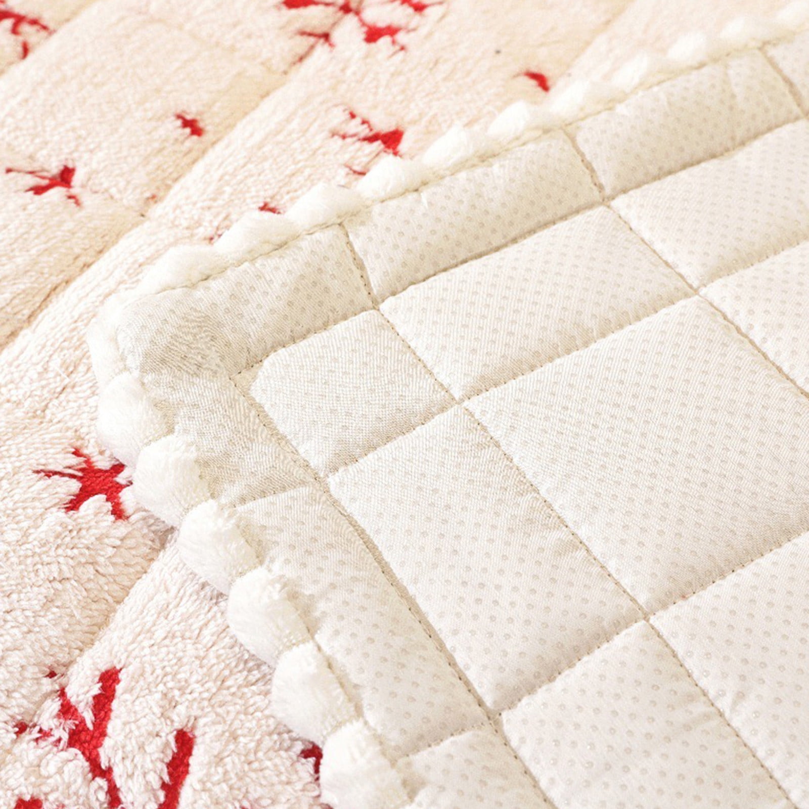 Taotanxi Thick Plush Sofa Cover, Non-Slip Pet Couch Cover for 1-3 Cushion Sofa, Christmas Couch Covers Protector for Dogs & Cats, Machine Washable