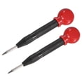 thumbnail image 1 of Uxcell 2-Pack Punzón Automático, 5.2" Punzón de Clavo de Resorte HSS con Tapa de Almohadilla para la Palma para Placa de Acero/Tablero de Madera/Vidrio [Negro], 1 of 1