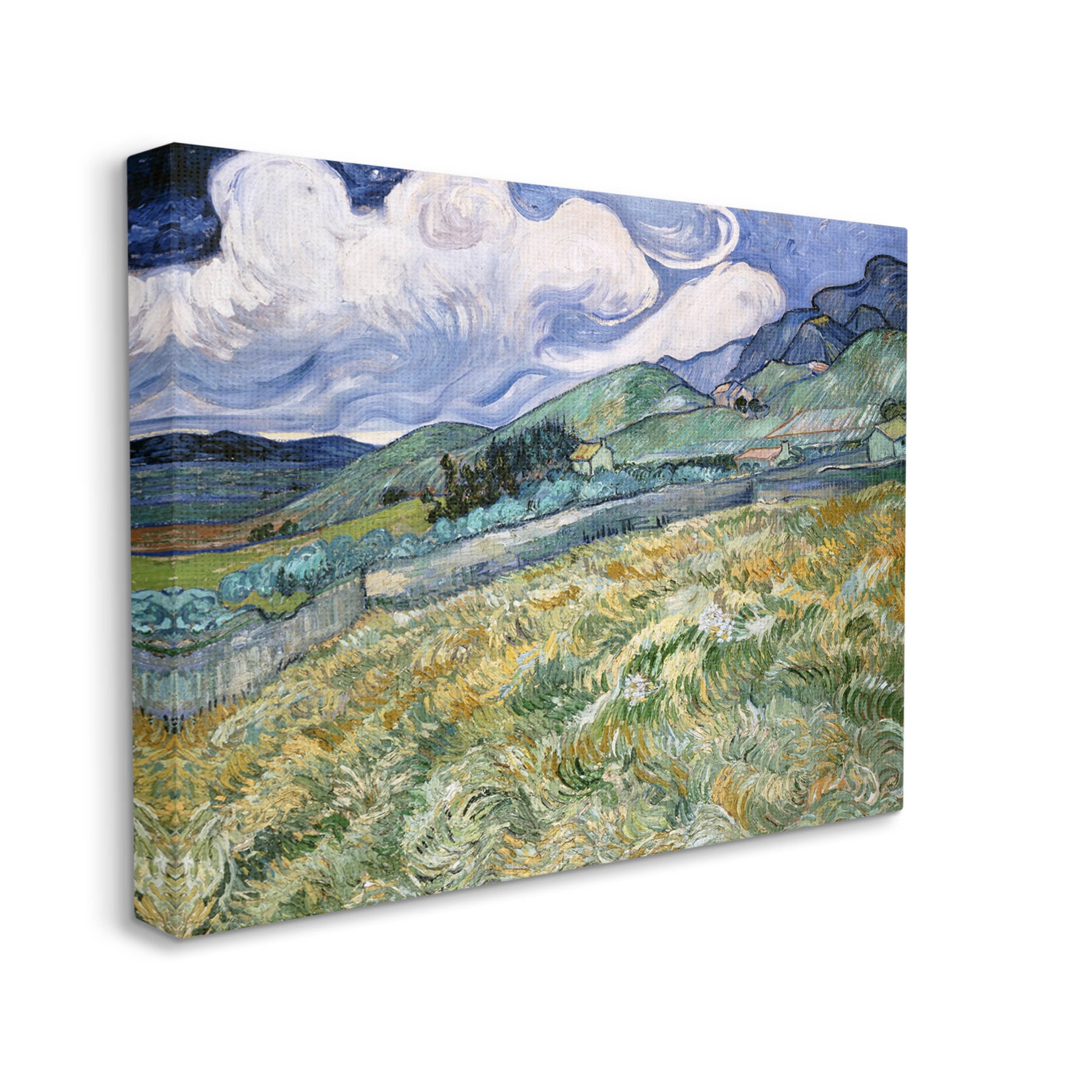 Landscape From Saint Remy Van Gogh Landscape Painting Gallery Wrapped Canvas Print Wall Art