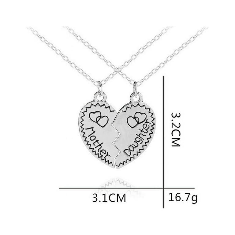 Split heart necklace mother daughter deals