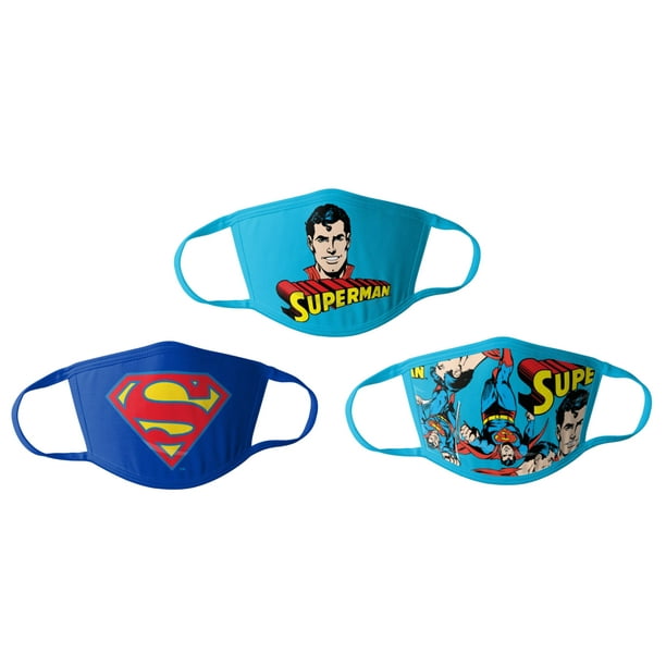 Superman Kids Cloth Face Masks Cotton Pack of 3 Washable Reusable  Non-Medical 