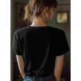 thumbnail image 2 of Messy Bun Haitian Haiti Flag Womens Woman T-Shirt Short Sleeve T-Shirt Women'S Men'S Graphic Tee Causal Tops, 2 of 6