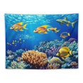 thumbnail image 5 of SHERONV Blue Ocean Tropical Fish & Coral Reef Deep Sea Wall Hanging Marine Life Tapestry Children's Tapestry Children's Bedroom Living Room Dormitory Wall Art Home décor, 5 of 6