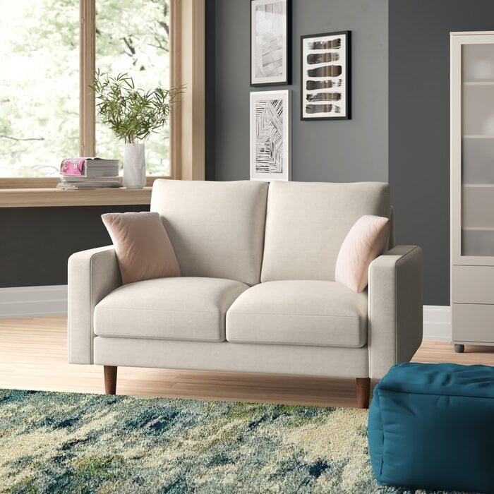 Uspridefurniture Craigmont 50.4'' Square Arm Loveseat, Beige