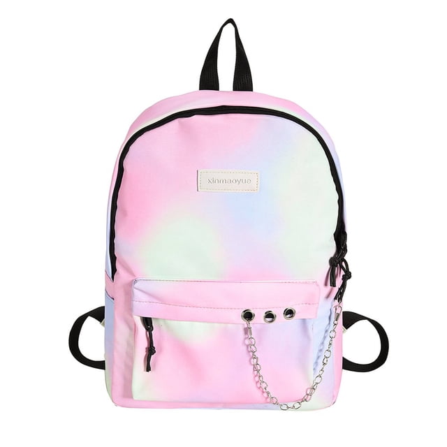 Women Backpack Casual Girls Student Daypack Chain Travel Ruckpack (Green)