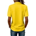 thumbnail image 4 of Women's Polos Golf Shirts Short Sleeve Collared Shirt Quick Dry Tennis Work Athletic Tops Yellow 2XL, 4 of 5