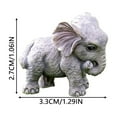thumbnail image 3 of Realistic Mini Elephant Figurines - Small Resin Elephant Statues for Cake Toppers, Fairy Garden Decor, Micro Landscape, DIY Terrarium, Zen Garden & Home Office Desk Ornaments, 3 of 4
