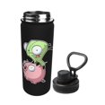 thumbnail image 2 of Botella de agua con aislamiento de Invader Zim, 18 oz, de acero inoxidable, novedosa, deportiva, portátil, para viajes, gimnasios al aire libre., 2 of 5