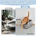 thumbnail image 3 of Kalolary Cat Litter Mat, Extra Large 40" x 28" Silicone Mat Litter Trapping Mat for Scatter Control, Soft on Kitty Paws, Easy to Clean (Gray), 3 of 7