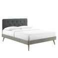 thumbnail image 2 of Modway Bridgette Full Wood Platform Bed With Splayed Legs in Gray Charcoal, 2 of 10