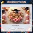 thumbnail image 2 of Gold Lettering Graduation Banner Pink Roses Graduation Backdrop Gold Stars Balloon Decor Academic Background for Graduation Ceremony College Graduation Grad Party, 2 of 9