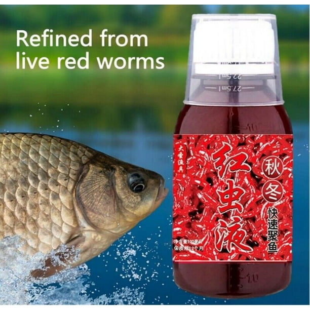 100ml Red Worm Liquid Bait Fish Scent ，Additive Strong Fishing Lure