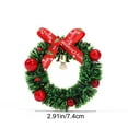 thumbnail image 3 of JoyMoreHome 2Pcs Mini Magnetic Christmas Wreaths with Mini Bells, Home Xmas Decor Christmas Refrigerator Wreaths for Window Door Holiday Indoor Home Decor, 3 of 6