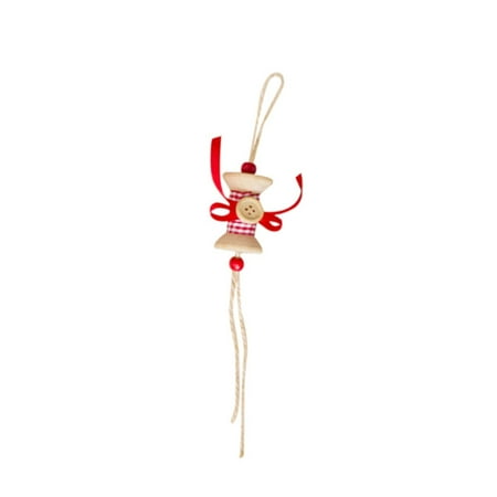 

Christmas Wooden Decorations Creative Christmas Wood Decoration Pendant With Button Bow Decoration Pendant