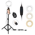 thumbnail image 1 of Fdit Kit Lumière Ring, 6 Selfie LED Ring Light avec Support de Trépied + Support de Téléphone + Contrôle à Distance pour le Maquillage YouTube, 1 of 1