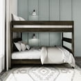 thumbnail image 2 of Max & Lily Farmhouse Queen over Queen Bunk Bed for Kids Solid Wood, Barnwood Brown, 2 of 8