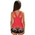 thumbnail image 2 of Uourmeti Girls' Floral Octopus Tentacle Scroll Skirted One-Piece Swimsuit - Quick Dry, Stretchy Swim Dress for Beach & Pool Vacations, 2 of 8